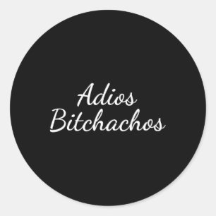 Adesivo Redondo Adios Achos - Cinco Engraçados De Mayo - Bye Es Fi