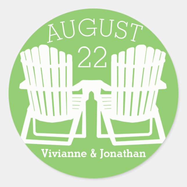 Adesivo Redondo Adirondack Chairs (Frente)