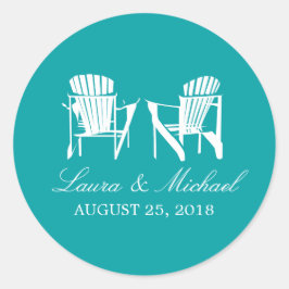 Adesivo Redondo Adirondack Chairs | Casamento