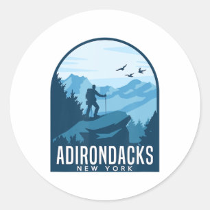 Adesivo Redondo Adirondack Mountain Escalando Ad