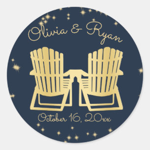 Adesivo Redondo Adirondack preside o céu estrelado da praia