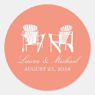 Adesivo Redondo Adirondack preside   que Wedding
