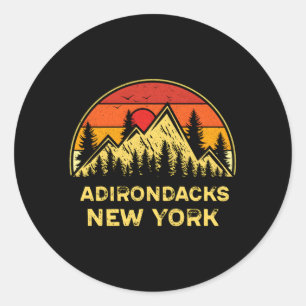 Adesivo Redondo Adirondacks New York Ny Mountain caminhando