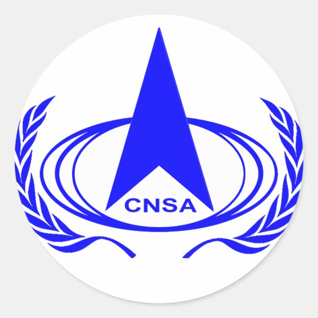 Adesivo Redondo Administração Espacial Nacional da China - CNSA (Frente)