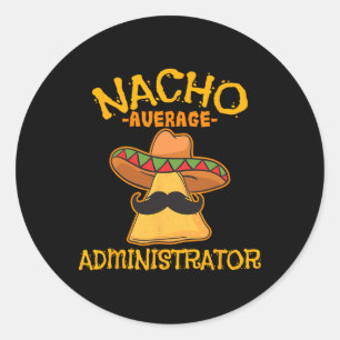 Adesivo Redondo Administrador Médio de Nacho Cinco de Mayo