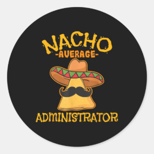 Adesivo Redondo Administrador Médio de Nacho Cinco de Mayo