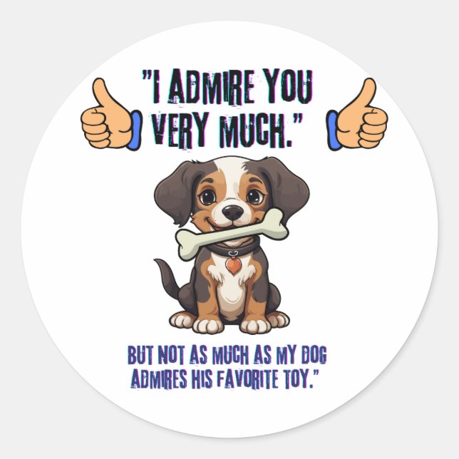 ADESIVO REDONDO ADMIRO-TE MUITO (Frente)