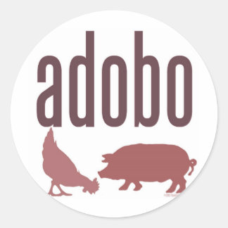 Adesivo Redondo Adobo: Frango e Porco