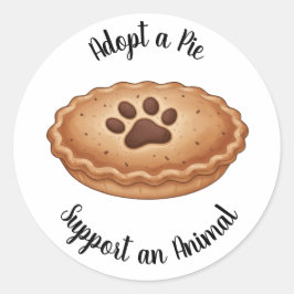 Adesivo Redondo Adopt a Pie Animal Rescue Support