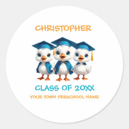 Adesivo Redondo Adorable Goose Pre K Preschool
