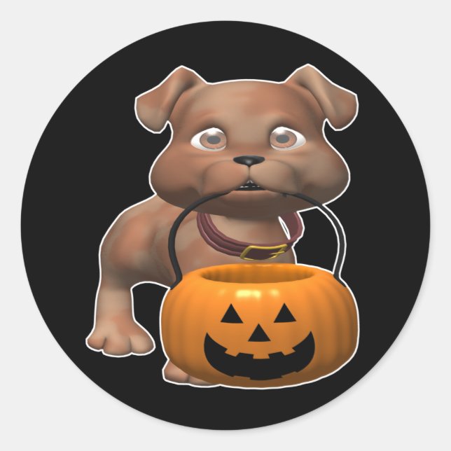 Adesivo Redondo Adorable Puppy (Frente)