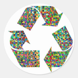Adesivo Redondo Adoramos Campeões Reciclares
