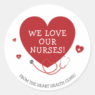 Adesivo Redondo Adoramos Nossas Enfermeiras
