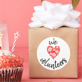 Adesivo Redondo Adoramos Vinhetas Voluntários