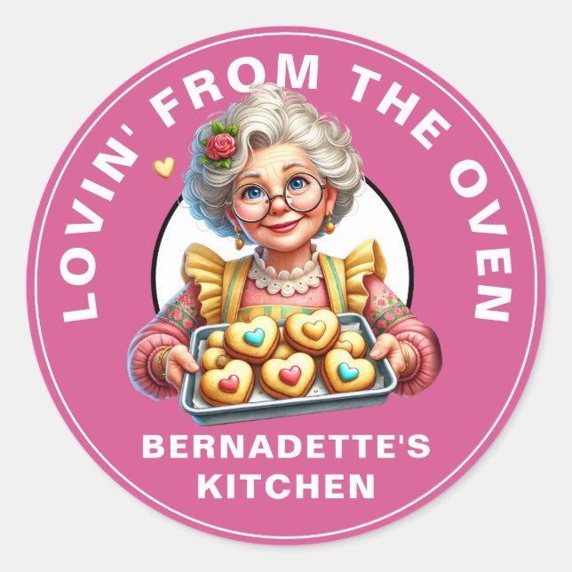 Adesivo Redondo Adorando do Forno (Frente)