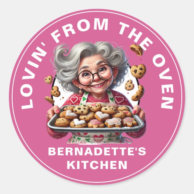 Adesivo Redondo Adorando do Forno (Frente)