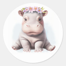 Adorável Bebê Hippopotamus