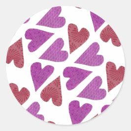 Adesivo Redondo Adorável Coletor de Corações