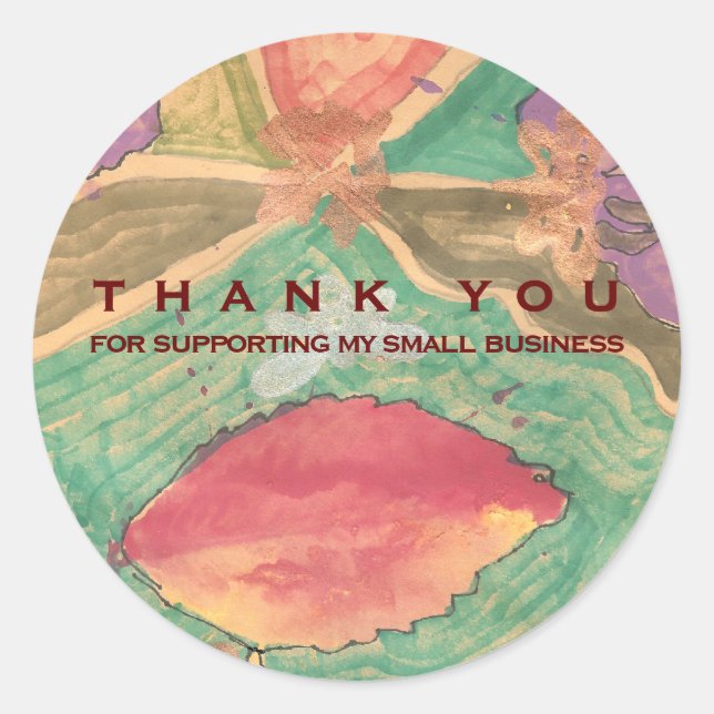 Adesivo Redondo Adorável deixa rótulos para pequenas empresas (Frente)