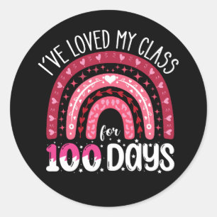 Adesivo Redondo Adorei minha turma por 100 dias de escola
