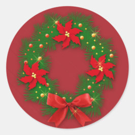 Adesivo Redondo Adorno de Navidad -Calcomanía