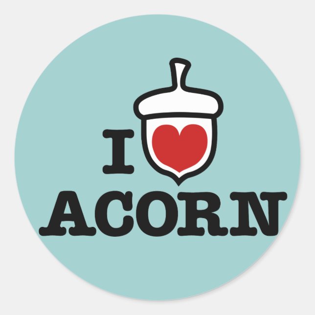 Adesivo Redondo Adoro Acorn Sticker (Frente)