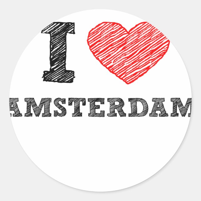 Adesivo Redondo Adoro Amsterdã (Frente)