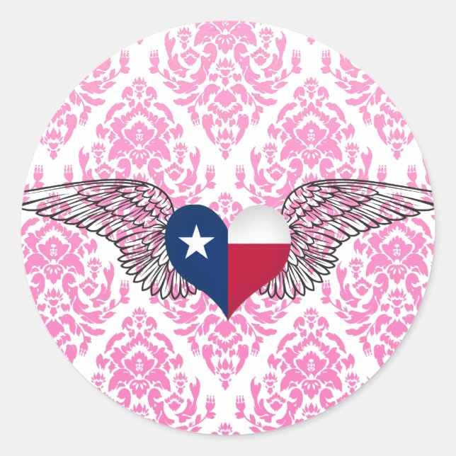 Adesivo Redondo Adoro asas no Texas (Frente)