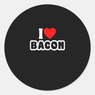 Adesivo Redondo Adoro Bacon Engraçado Bacon Lover