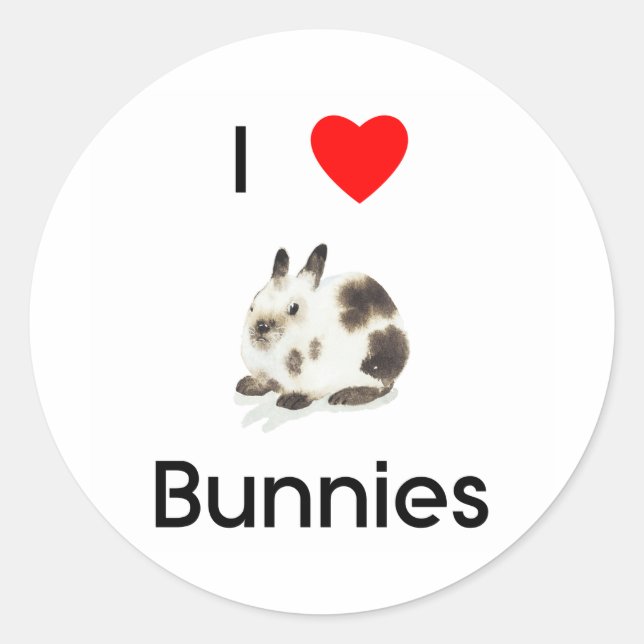 Adesivo Redondo Adoro bunnies Sticker (Frente)