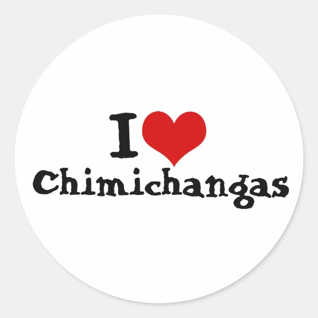 Adesivo Redondo Adoro Chimichangas Sticker (Frente)