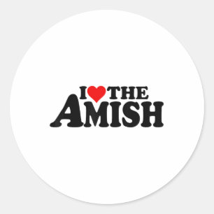 Adesivo Redondo Adoro Coração A Amish _1