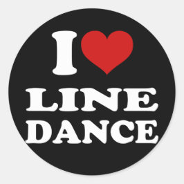 Adesivo Redondo Adoro dança de linha