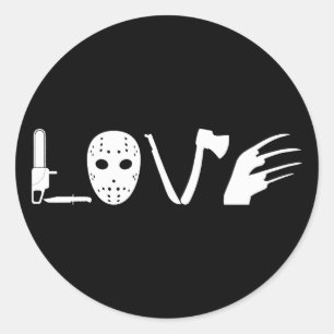 Adesivo Redondo Adoro Filmes Assustadores