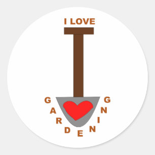 Adesivo Redondo Adoro Gardening Spade Stickers