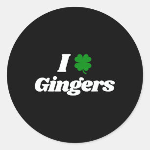 Adesivo Redondo Adoro Gingers Clover Shamrock Rua.