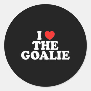 Adesivo Redondo Adoro Goalie Heart Soccer Hockey Goalie