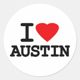 Adesivo Redondo Adoro Heart Austin Texas