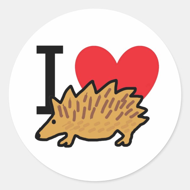 Adesivo Redondo Adoro Hedgehogs (Frente)