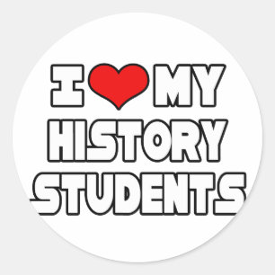 Adesivo Redondo Adoro Meus Estudantes De História