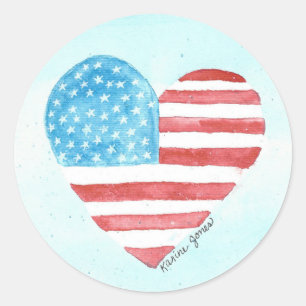 Adesivo Redondo Adoro o "Heart Sticker" da América
