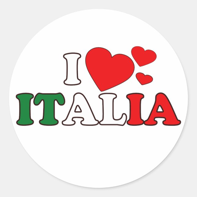 Adesivo Redondo Adoro o Italia Sticker (Frente)