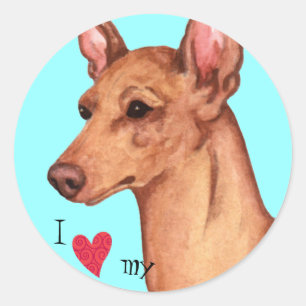 Adesivo Redondo Adoro o meu Cirneco dell'Etna