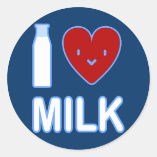 Adesivo Redondo Adoro o Milk Sticker