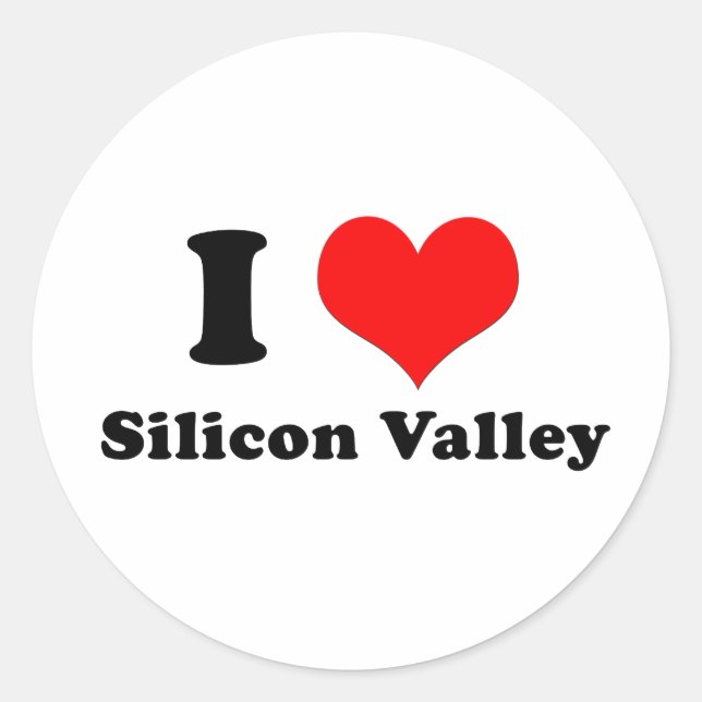 Adesivo Redondo Adoro o Silicon Valley Sticker (Frente)