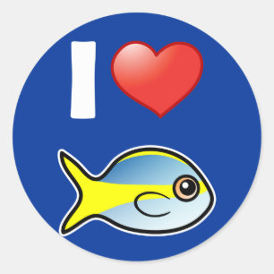 Adesivo Redondo Adoro o Snapshot Yellowtail