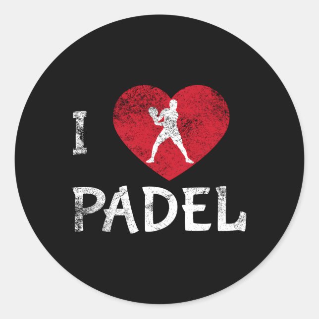 Adesivo Redondo Adoro Padel Tênis Padel Racket Padel Paddleball (Frente)
