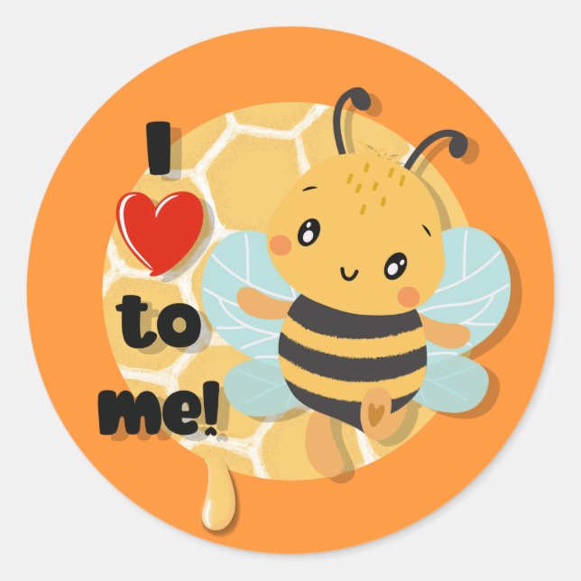 Adesivo Redondo Adoro ser eu! (Frente)