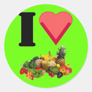 Adesivo Redondo Adoro Veggies Sticker