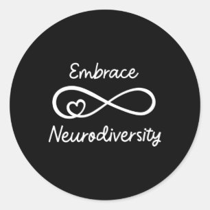 Adesivo Redondo Adotar Neurodiversity Autismo Professor Mo
